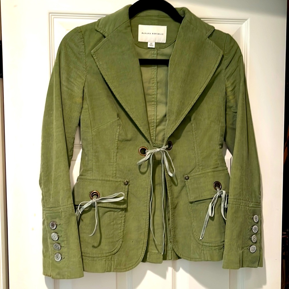 Banana Republic Green Cordoroy Jacket XS